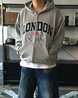 CV London embroidery hoodie zip-up (3C)