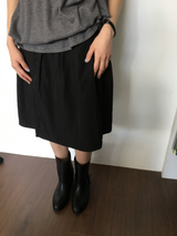 Marine button midi skirt (3color)