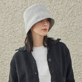 VA Stud Tweed Drop Bucket Hat / Gray