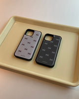 [MADE] mini logo dotted line epoxy bumper case_grey