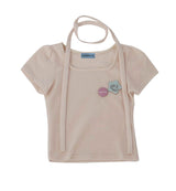 チョーカーバッジTシャツ(アイボリー)