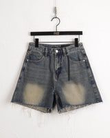 Prit ウォッシングショートデニムショーツ