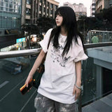 ヴィンテージドラムパンクショートスリーブTシャツ