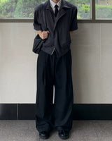 Doble two-way short sleeve cropped jacket