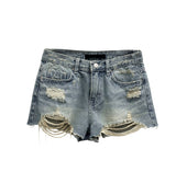 Yusu Damaged Denim Shorts
