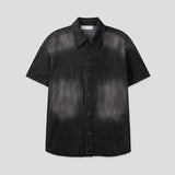 Summer Cool Oil Washed Western Denim Shirt