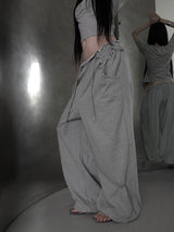 low-rise ring pants (2color)