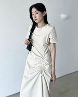 litily shirring nylon one-piece
