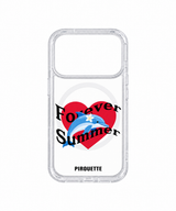 MagSafe Forever Summer Clear Gel Hard Case (BLACK)