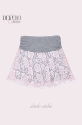 lace plum banding pants skirt