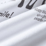 Happy picture printing short sleeve t-shirt