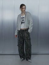 SHORT CHOKER JACKET / LIGHT GRAY