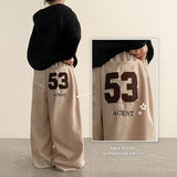 Keno Number Patch Back Pocket Banding Wide Pants