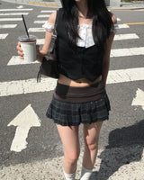 blouse layered vest