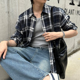 LMN Roe Oversized Fit Tartan Checkered Shirt (3 colors)