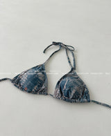 Denim 4PS Cover-Up Bikini Set