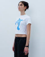 ツイストロゴクロップTシャツ　ホワイト