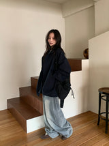 Dalt Side Pintuck Wide Denim Pants