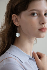 Brown Mother of Pearl drop earring