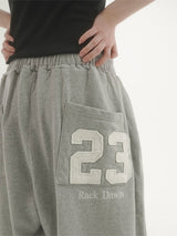 Bold 23embroidery sweat pants -3C