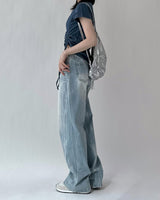 ポートウォッシュドワイドデニムパンツ