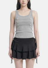 Evia Button Line Tank Top