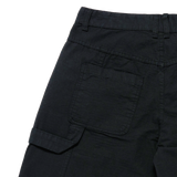25SS ZIPPER DETAIL DENIM SHORT PANTS BLACK