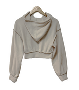 (ZIP-UP & PANTS SET!) 4 COLORS THICK FLEECE RIBBED CROPPED TRAINING ZIP-UP