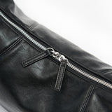 Split Half Moon Messenger Bag_Black