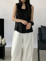 Liam Shirred Sleeveless Blouse