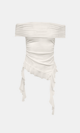 Harmonic Off-Shoulder Ruffle Top