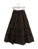 Ciriel Vintage Check Tiered Banding Long Skirt