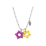 gleaming ツインリトルスターネックレス [purple yellow]