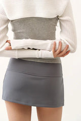 Athletic slit skirt - gray