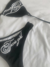 Balloon lettering Strap Bikini