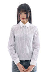 Caelum collar striped shirt