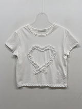 Love Lace Crop Short Sleeve T-shirt