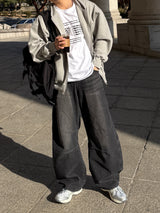 Mild pintuck wide pants