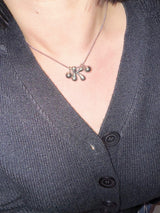 Puffy initial necklace (2BALL)