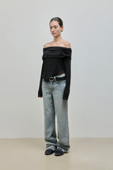 Buckle Denim Pants