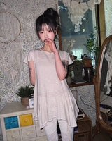 (2color)ラッフル レース フラワー スリム パンツ [Ethnic Belt Set]