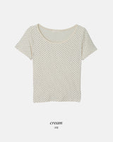 BY Dot Slim Crop Short Sleeve T-shirt (3color)