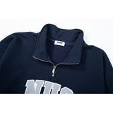 Huke x Nus. ハーフジップアップ（NAVY）