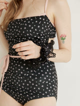 BIG LACE SCRUNCHIE - BLACK