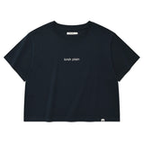 KIRSH PLAIN WORDING POINT T-SHIRT - DARK NAVY   