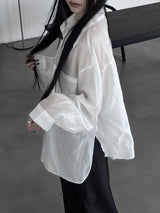 veil tencel シースルーシャツ (2color)