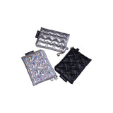 Mini Zipper Pouch_Black,Silver,Aurora Silver