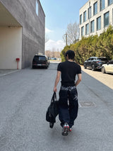 Esther Lettering Denim Pants 3C