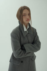 OVERSIZED WOOL COAT_MELANGE GRAY