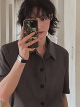 Merid minimal half blazer